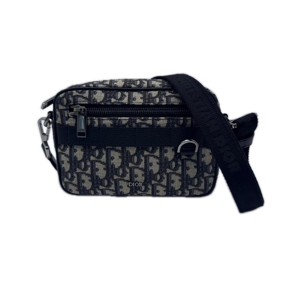 Christian Dior Oblique Jacquard Safari Mini Shoulder Bag 2ESWS011YKY - in Nav...